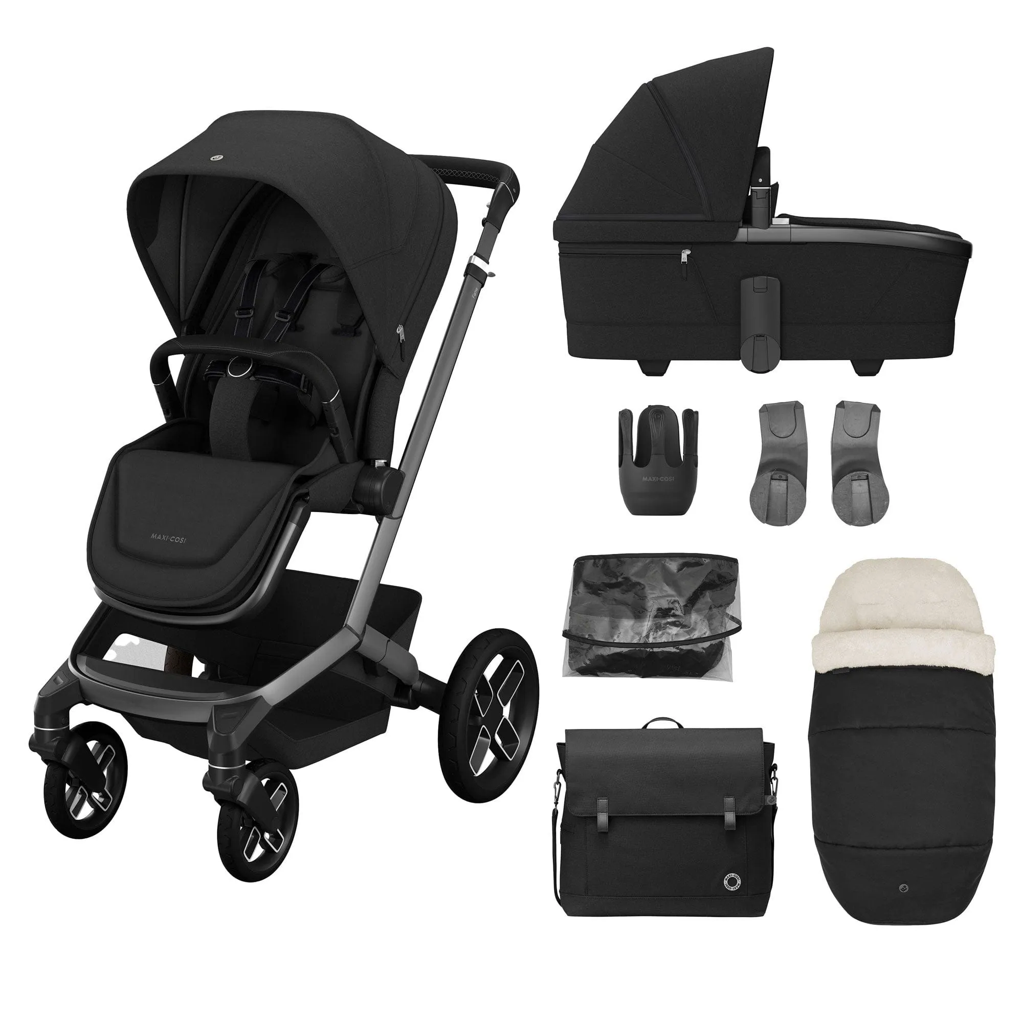 Maxi-Cosi FAME 7 Piece Essential Bundle in Twillic Black