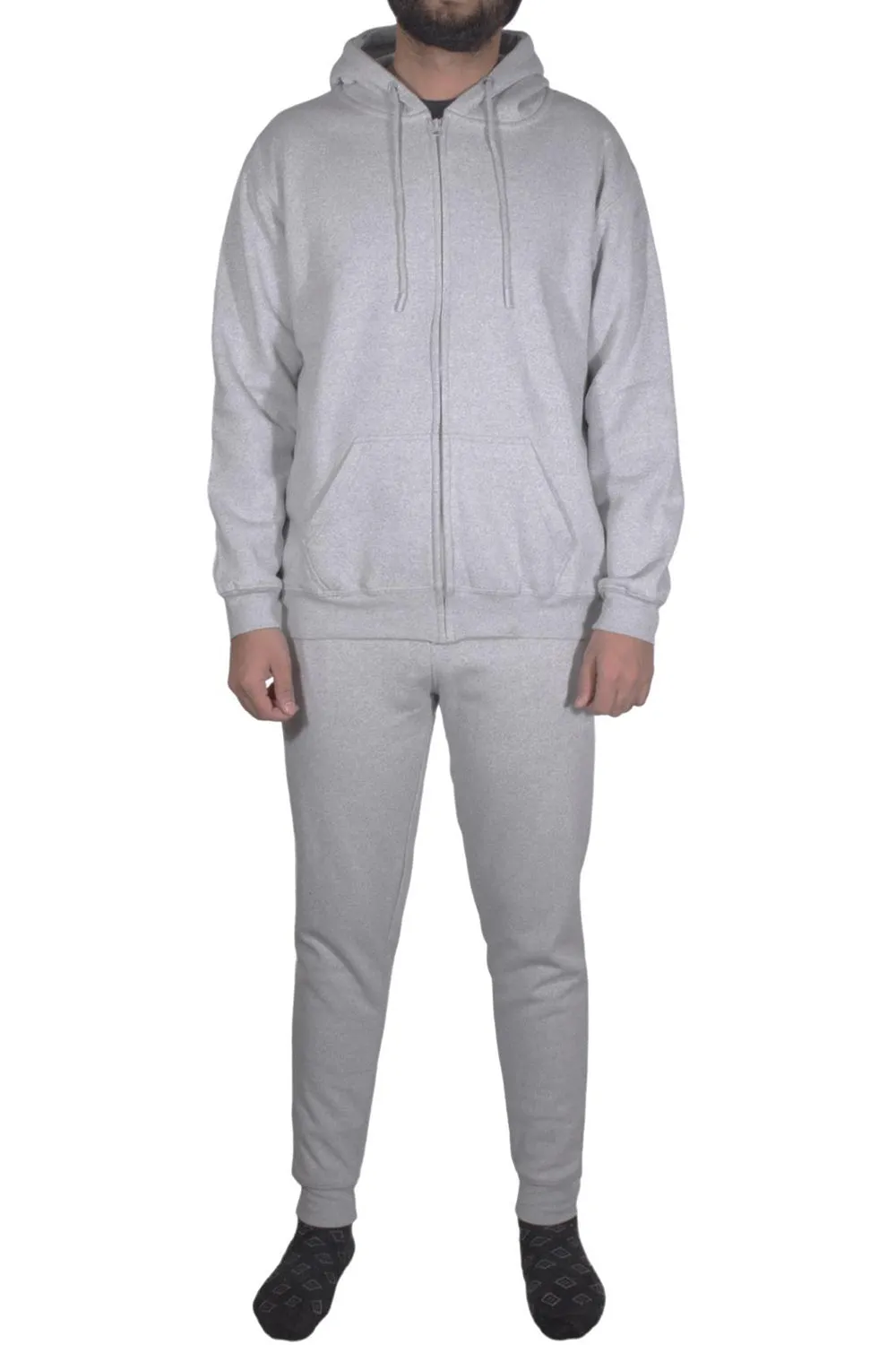 Mens Athletic Zipper Hooded Tracksuit