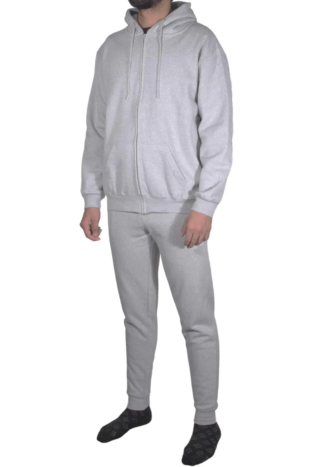 Mens Athletic Zipper Hooded Tracksuit