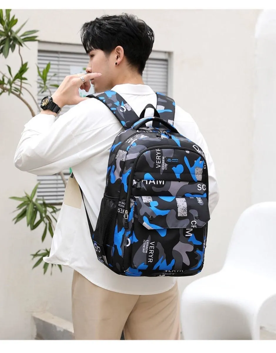 Multi-Functional Backpack for Teenage Boys, High-Quality Material, Durable Straps, Ideal for School, Leisure Activities, or Hiking, Stylish and Fashionable Design