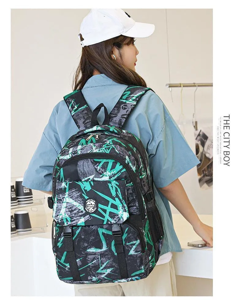 Multi-Functional Backpack for Teenage Boys, High-Quality Material, Durable Straps, Ideal for School, Leisure Activities, or Hiking, Stylish and Fashionable Design