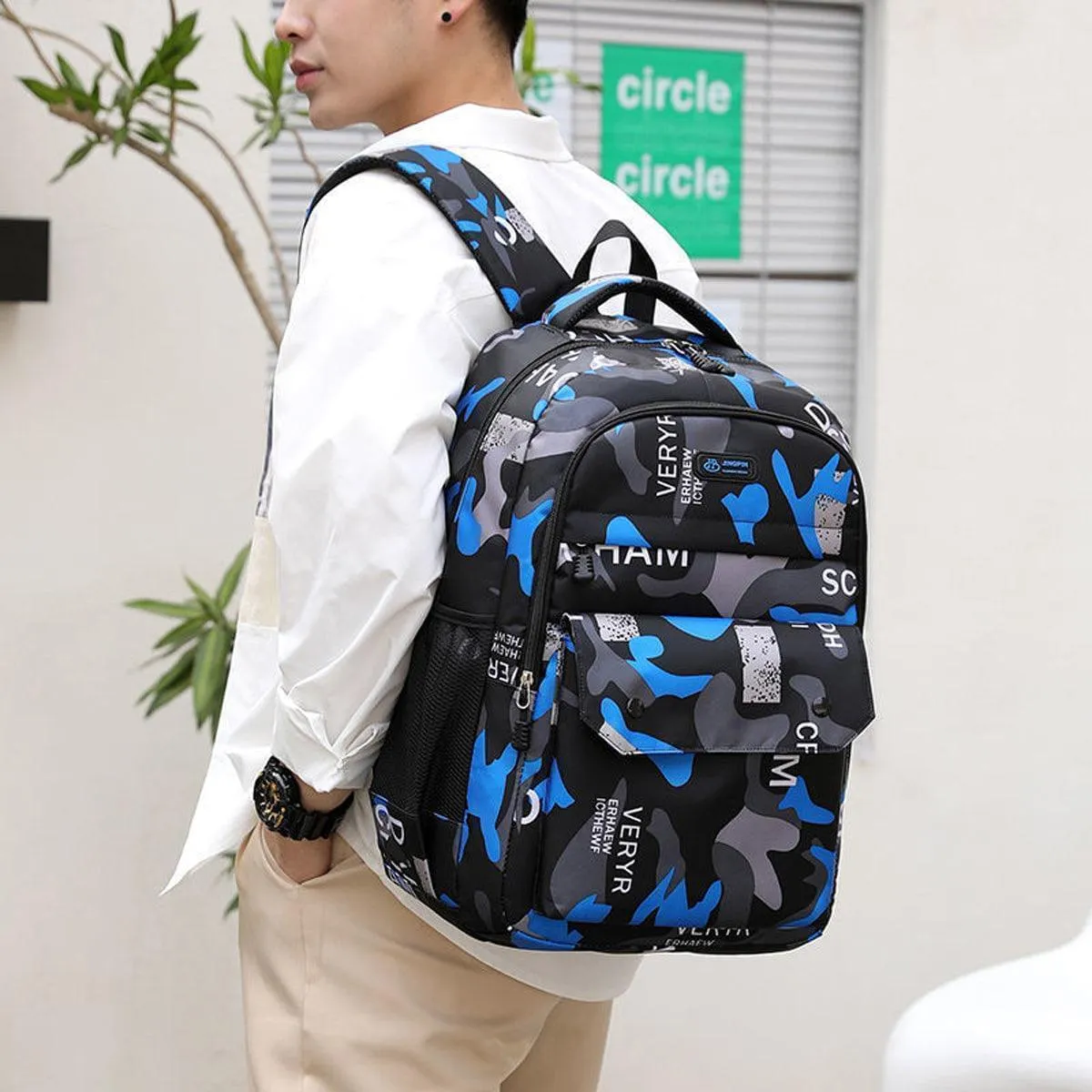 Multi-Functional Backpack for Teenage Boys, High-Quality Material, Durable Straps, Ideal for School, Leisure Activities, or Hiking, Stylish and Fashionable Design