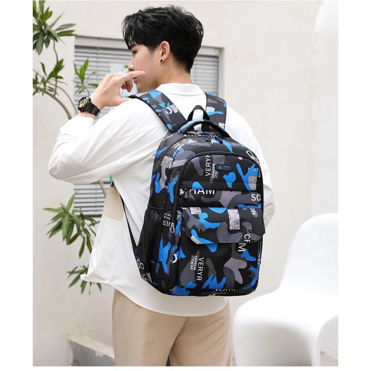 Multi-Functional Backpack for Teenage Boys, High-Quality Material, Durable Straps, Ideal for School, Leisure Activities, or Hiking, Stylish and Fashionable Design