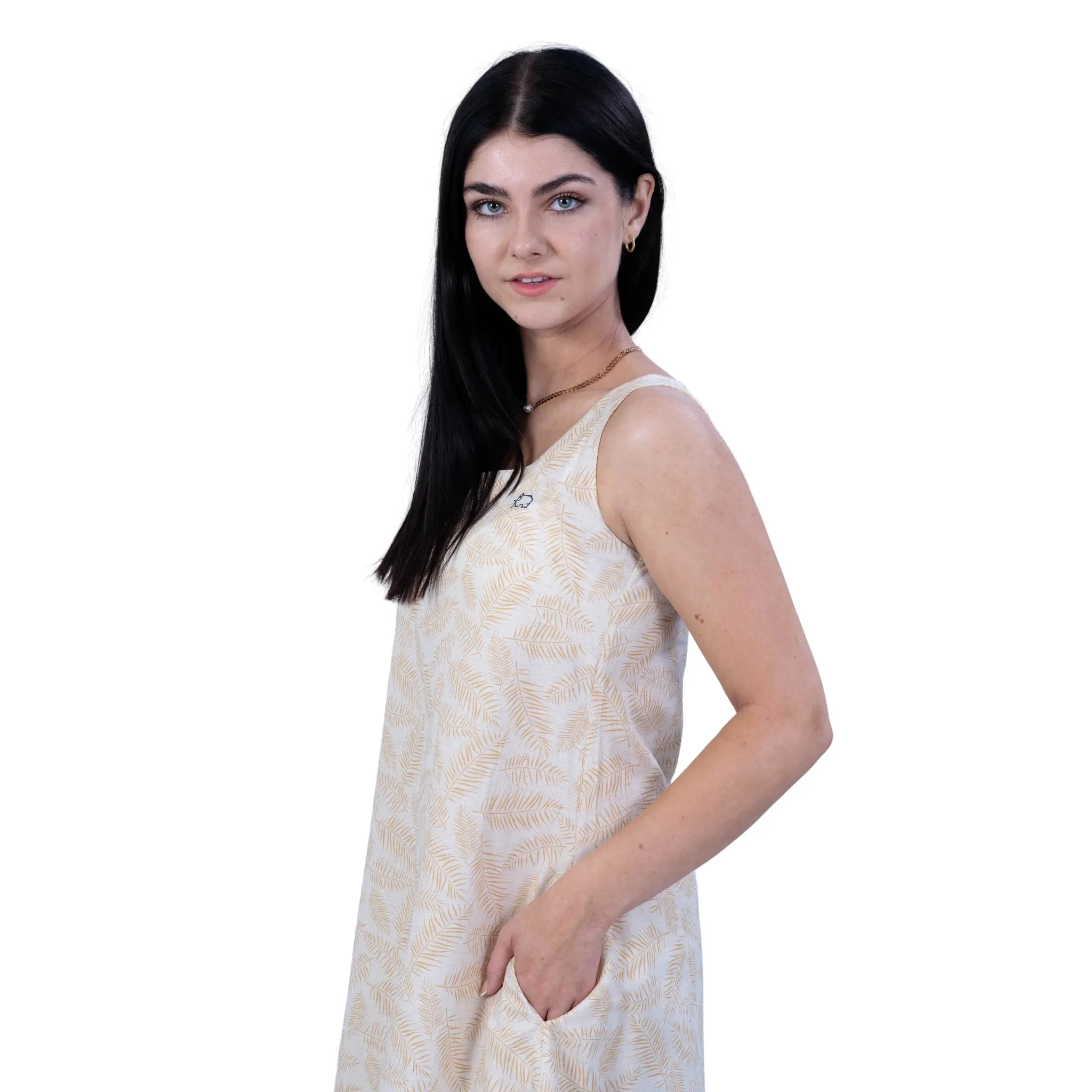 Mystic Serenity Linen Dress for Women