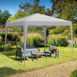 Oneal 10 x 10 ft Pop Up Gazebo Canopy Tent with Sand Bag - Grey