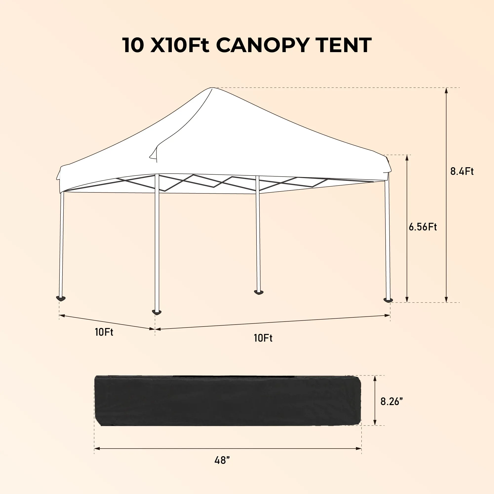 Oneal 10 x 10 ft Pop Up Gazebo Canopy Tent with Sand Bag - Grey