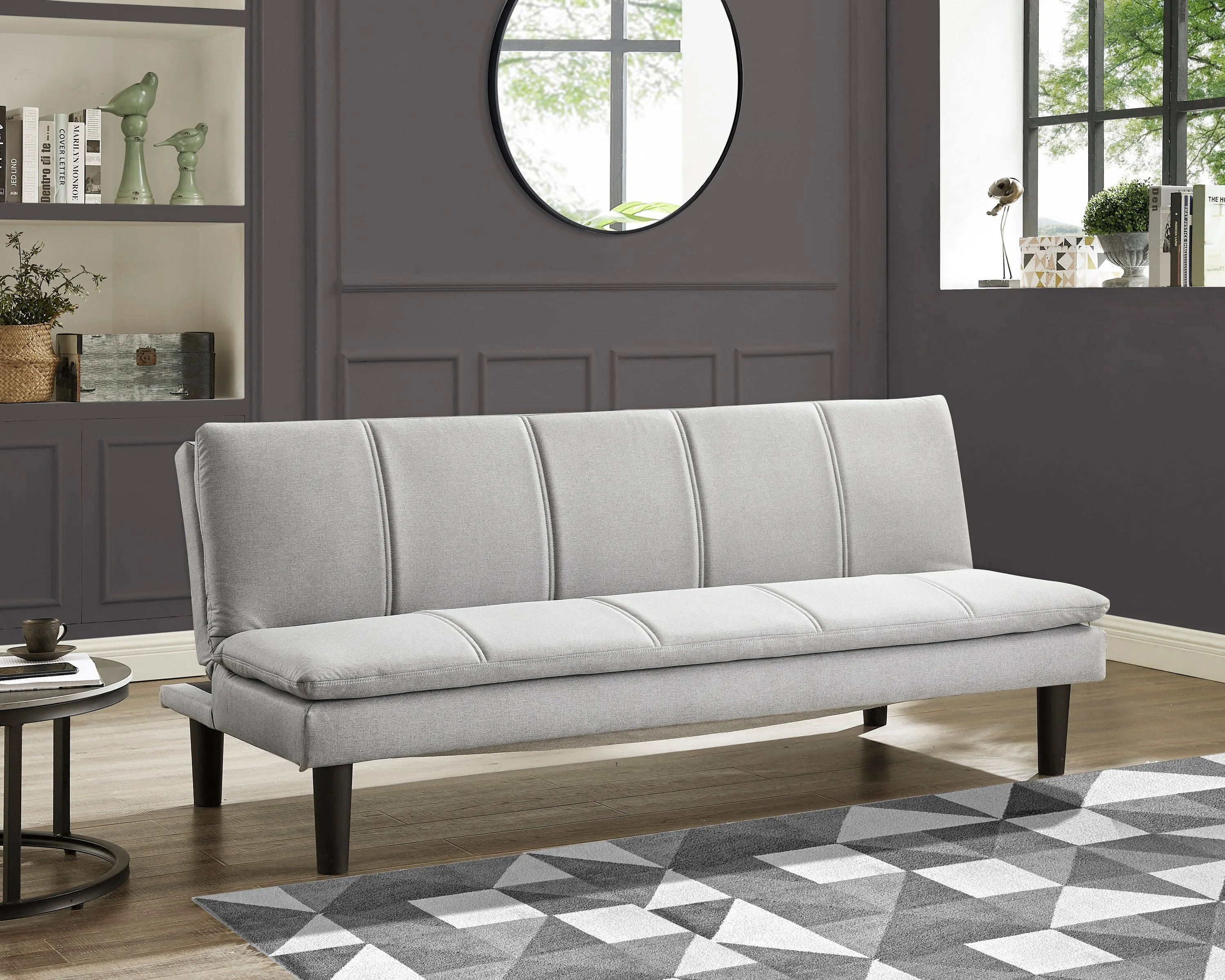 Pearse Fabric Sofa Bed, Light Grey Fabric