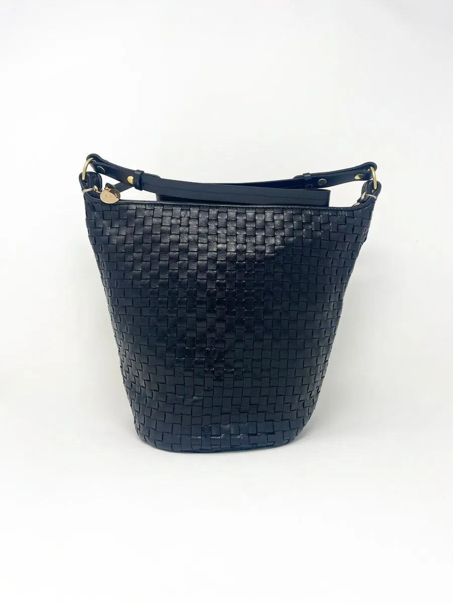 Petite Jeanne in Black Woven Checker