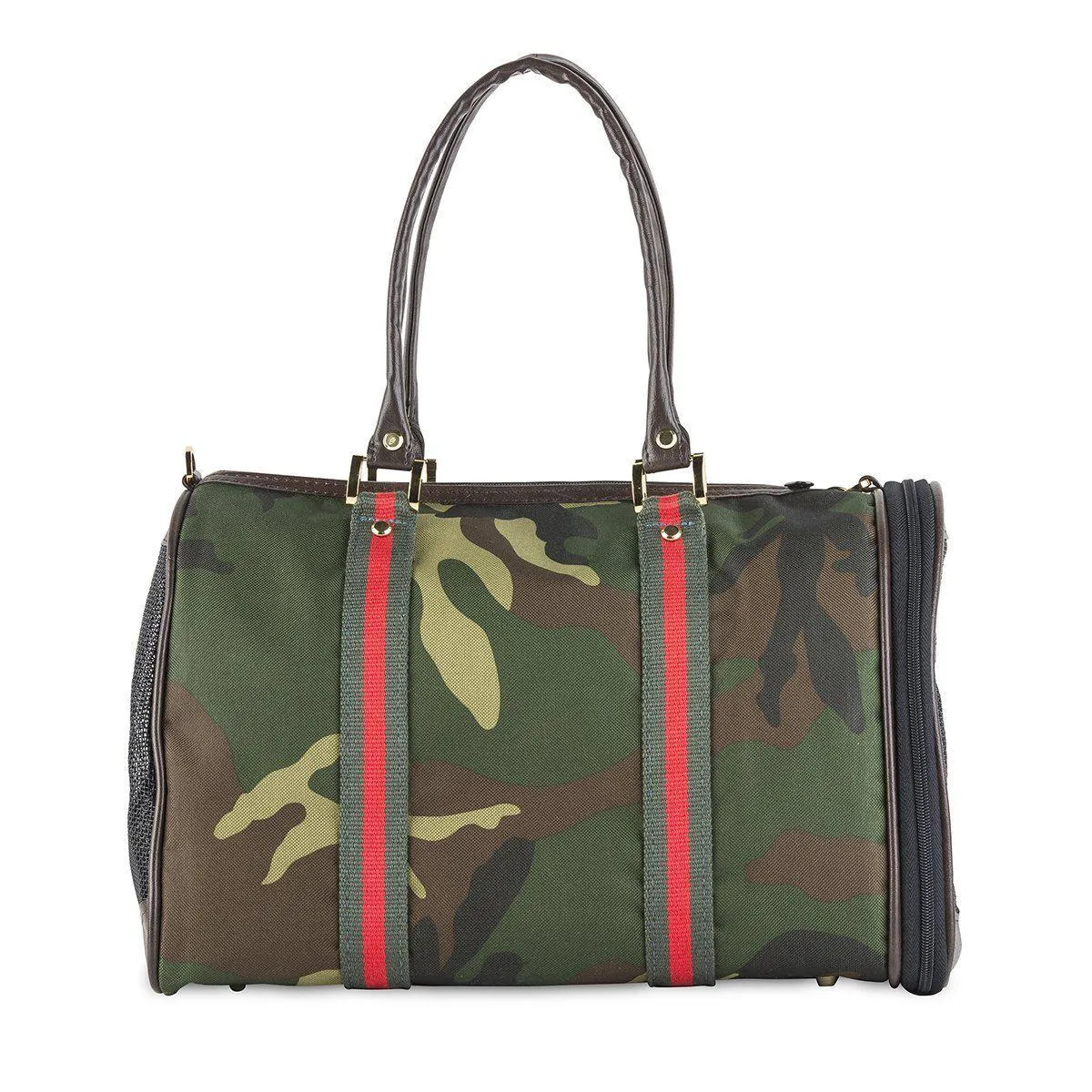 Petote JL Duffel Dog Carrier Camo With Stripe