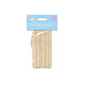 Pop Party Wooden Knives 20 Pack