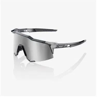 RIDE 100% Eyewear Speedcraft Polished Translucent - Crystal Grey HiPER Silver Mirror Lens