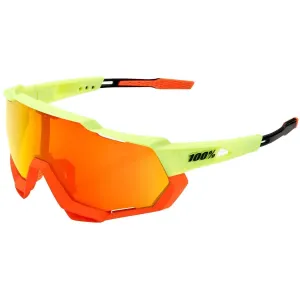 RIDE 100% Eyewear SPEEDTRAP - Soft Tact Oxyfire HiPER Red Multilayer Mirror Lens