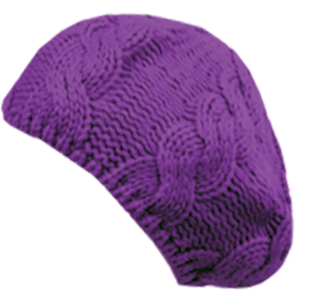 Sakkas Cable Knitted Light Slouch Fashion Beret