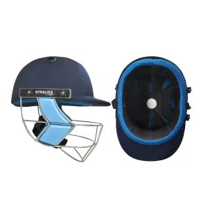 Strauss Supreme Cricket Helmet with Detachable Steel Grill | Lightweight, Comfortable Head Protection for Cricket | Adjustable Straps, Ventilated Design | Size-Boys, Age Group (8-10 Years)