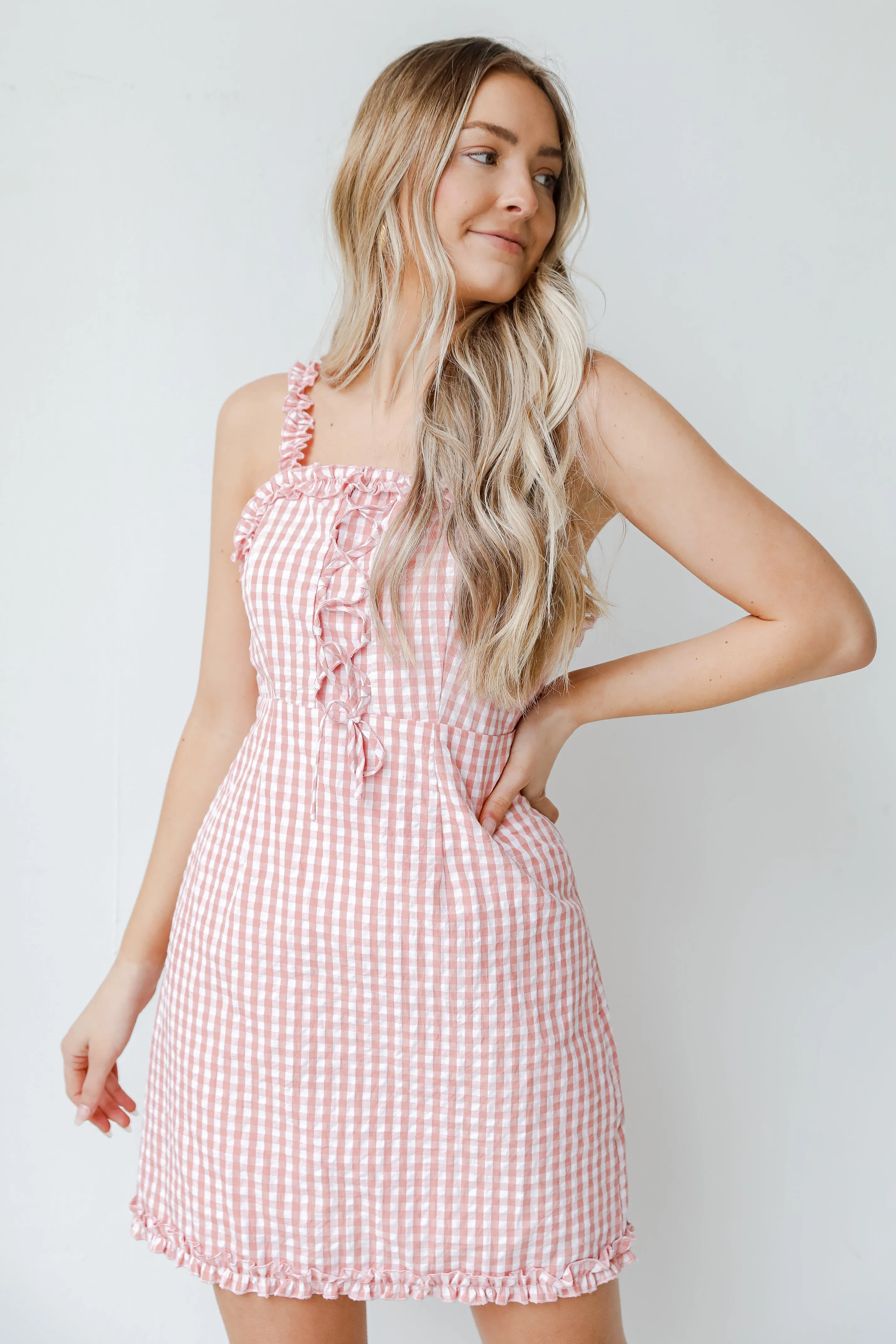 Sweet Outings Gingham Mini Dress