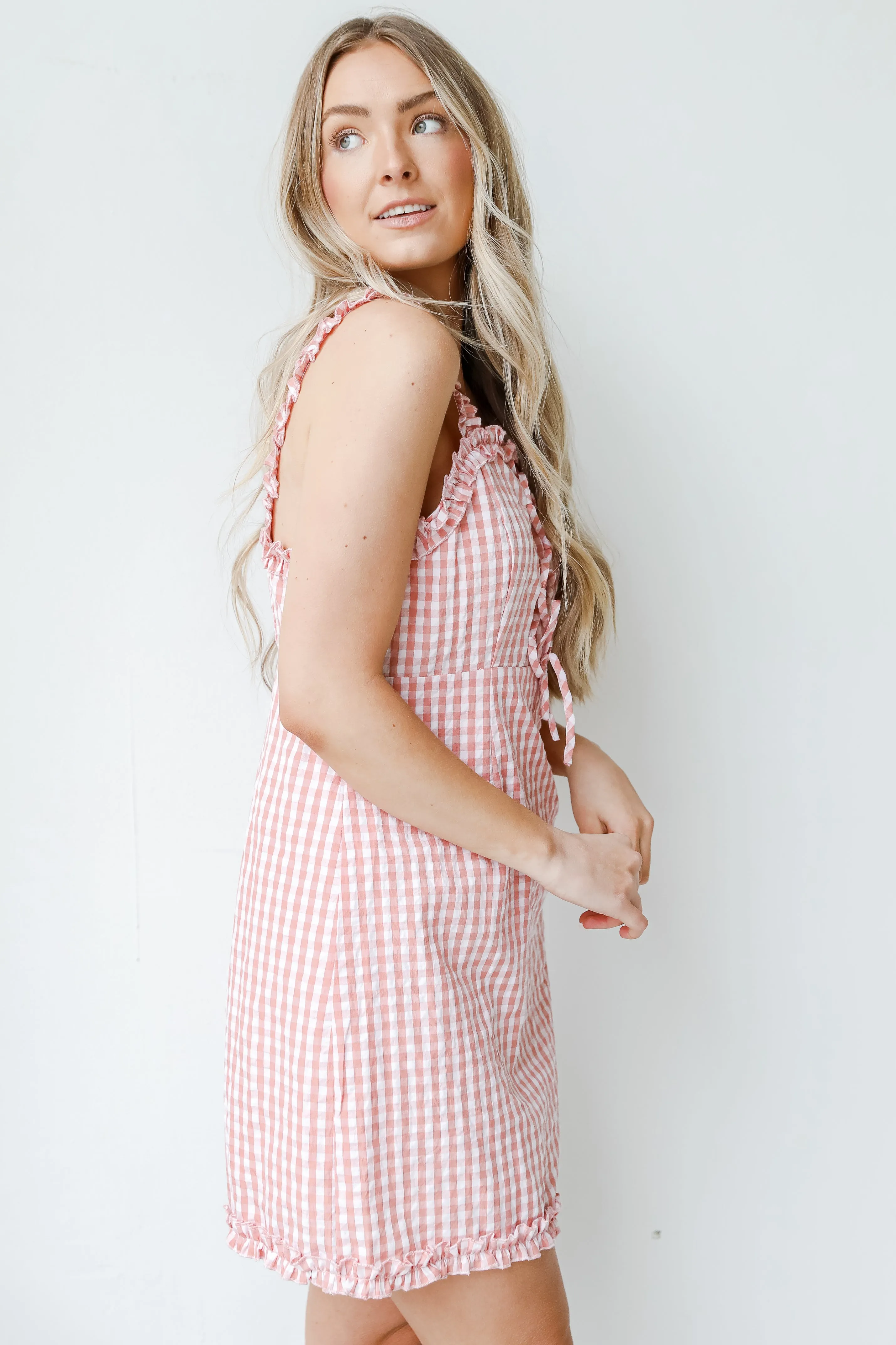 Sweet Outings Gingham Mini Dress