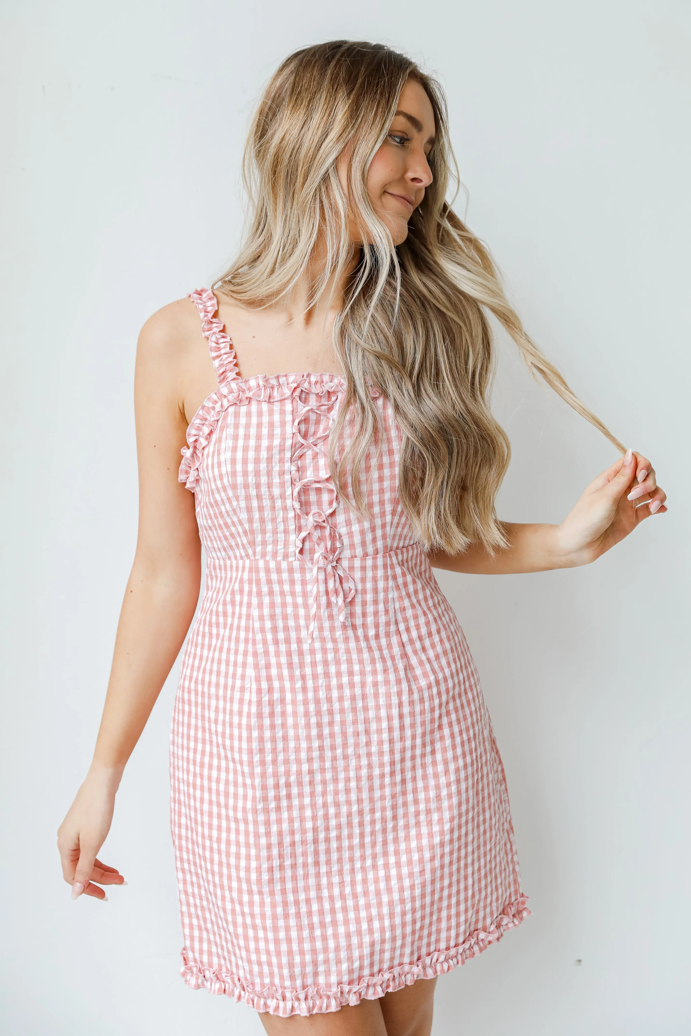 Sweet Outings Gingham Mini Dress