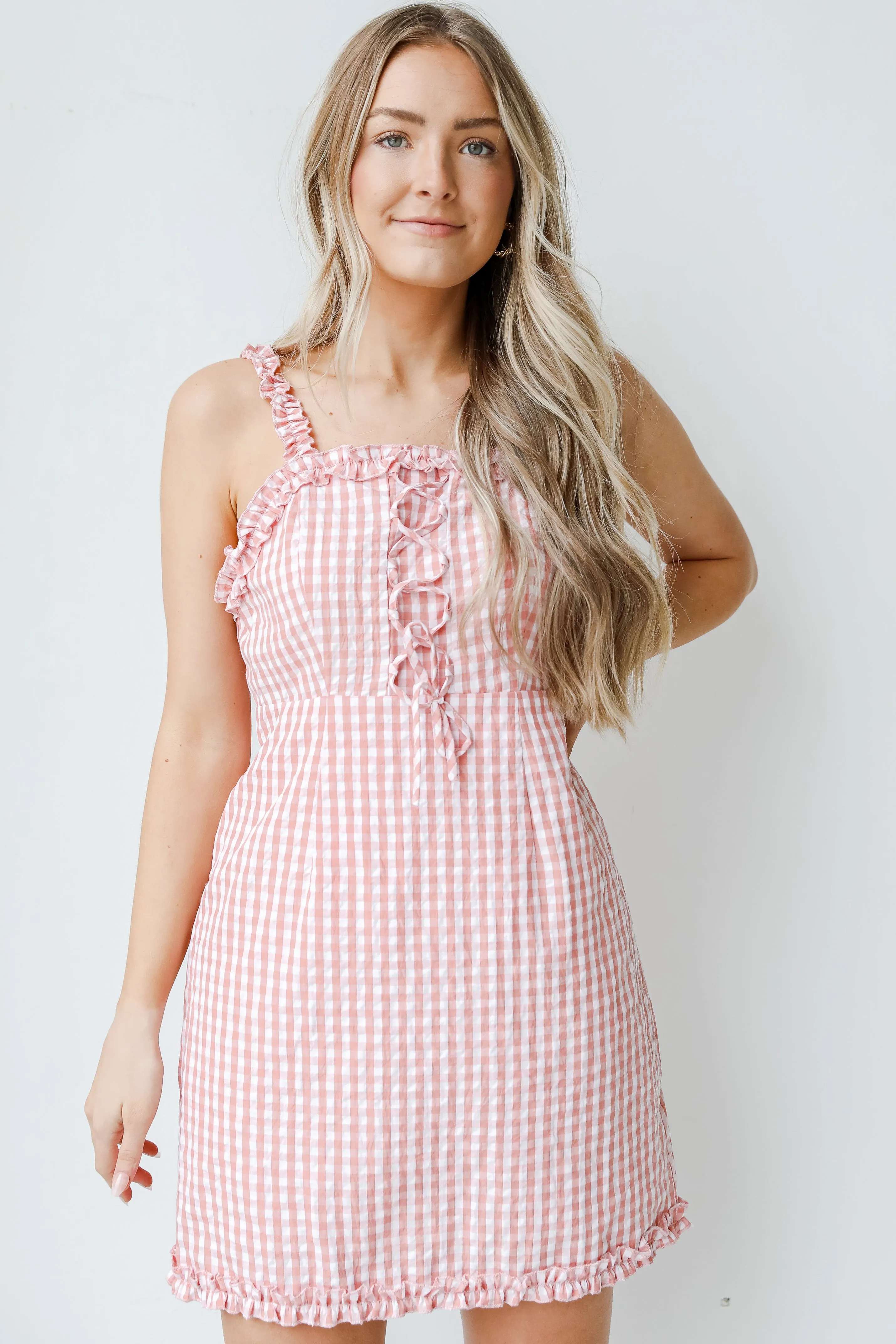 Sweet Outings Gingham Mini Dress