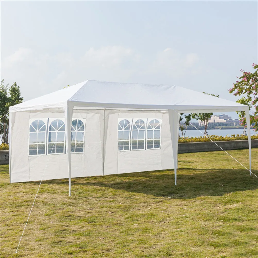 THBOXES 3x6m 6-sided 2 Doors Spiral Tube Pergola Waterproof Tent for Household Wedding Party