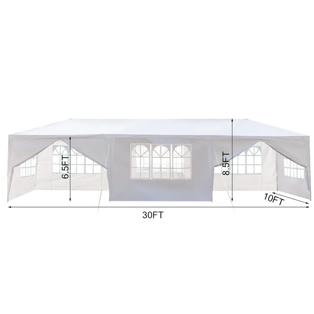 THBOXES 3x9m 8-sided 2 Doors Spiral Tube Tent Waterproof Tent for Wedding Camping Parking