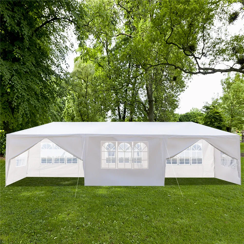 THBOXES 3x9m 8-sided 2 Doors Spiral Tube Tent Waterproof Tent for Wedding Camping Parking