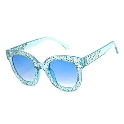 Trendy & Cute Zircon Studded Acrylic Sun Shades