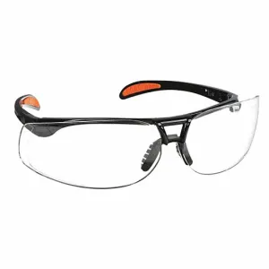 Uvex S4200HS Protégé Eyewear, Clear Lens, Polycarbonate, HydroShield Anti-Fog, Black Frame